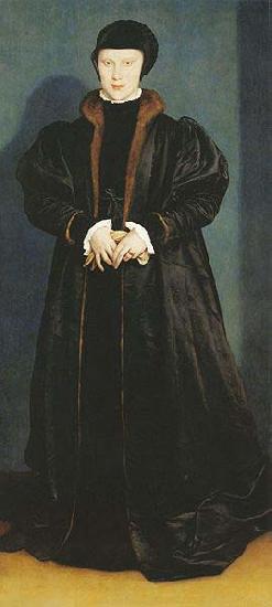Hans holbein the younger Portrait of Christina of Denmark, Duchess of Milan, Germany oil painting art